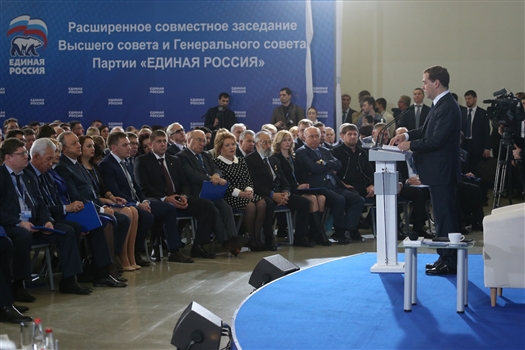 Николай Меркушкин принимает участие в совместном заседании Высшего и Генерального совета "Единой России"