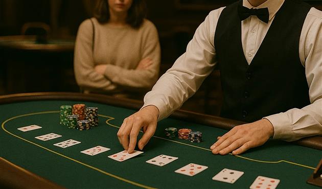 Дилер Эдуард Лебедев сохраняет нейтралитет за столом в казино на Кипре