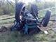 В Красноярском районе при подъеме в гору перевернулся трактор