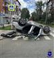В Самаре иномарка перевернулась после столкновения с пассажирским автобусом