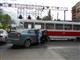 Из-за столкновения иномарки и трамвая на Московском шоссе в районе СГАУ образовалась пробка